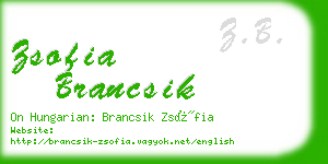 zsofia brancsik business card